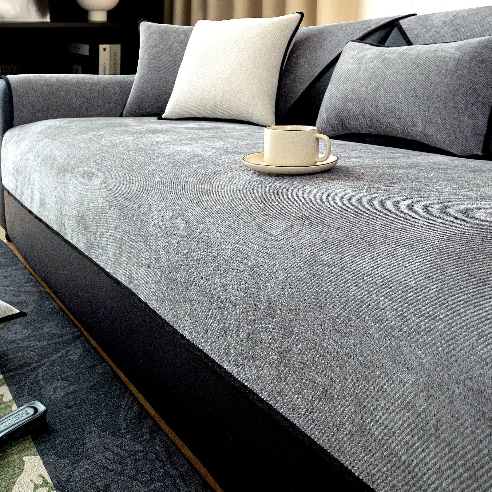 

Специальный шениловый всесезонный универсальный нескользящий чехол для дивана с узором «елочка», бревенчатый, светлая роскошь, высококачественный чехол для дивана 70*70cm