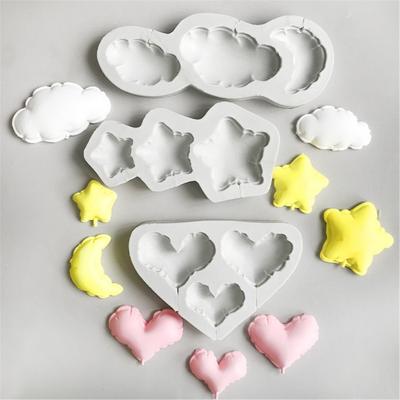 Flexible Silicone Cloud Mold For Fondant Chocolate Dishwasher Safe Dessert Baking Mould Accessories Kitchen Gadget