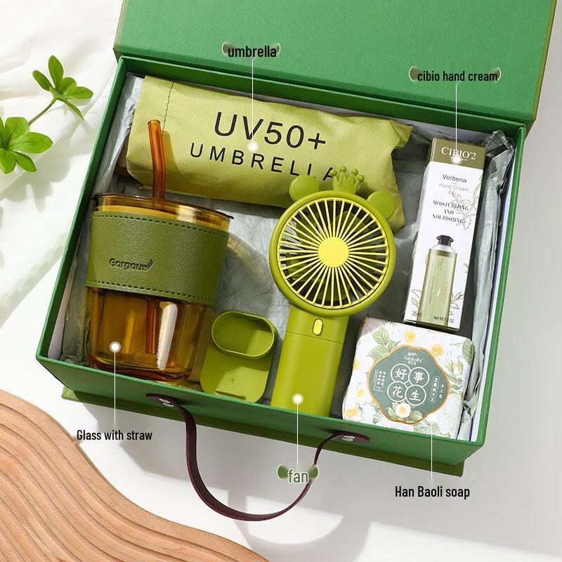 Holiday Business Gift Set with Straw Cup