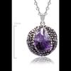 Certified High Quality Zircon Natural Amethyst Stone Necklace