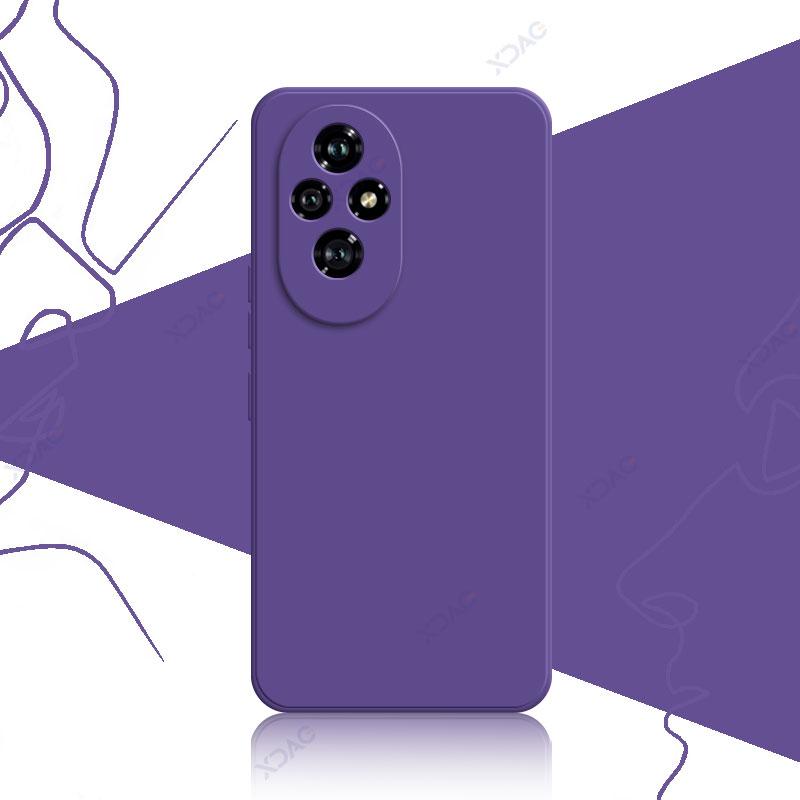 Mobile Phone Case for Honor 200 Pro Honor200 200Pro 5G 360 Soft Luxury Square Liquid Silicone Back Cover Waterproof Bag