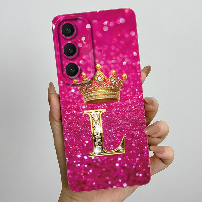 

For Samsung Galaxy A16 A26 A36 A56 Case Crown Letters Soft Phone Cases For Samsung A 16 A 56 4G 5G Camera Protection Back Cover Galaxy A56 5G