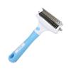Blue and White Series Pet Grooming Comb Set: Detangling Knife, Fluffy Comb, Button Comb