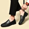 2025New Mens Genuine Leather Shoes Italian Brand Casual Leather Anti Slip Business Shoes Outdoor Cow Leather Dress Walking Shoes
