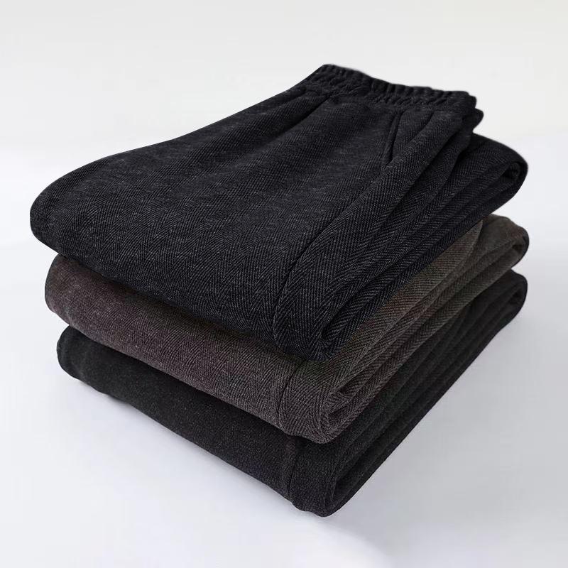 Damen Elegante High-Waist Gerade Hose mit Fleece-Futter für Herbst/Winter 2026