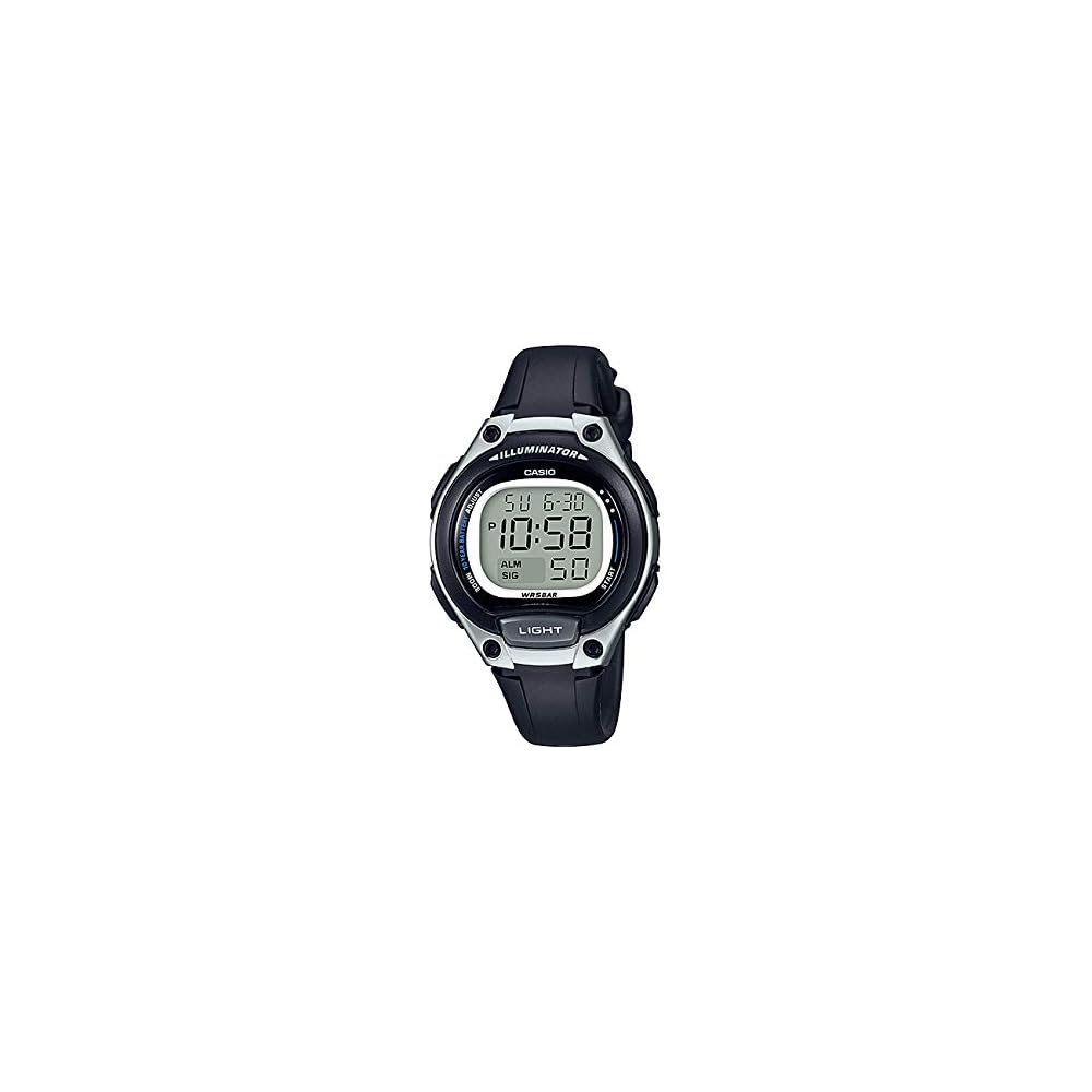 Casio Standard LW-203-1A Digital Watch for Kids Girls Black Silver 25mm
