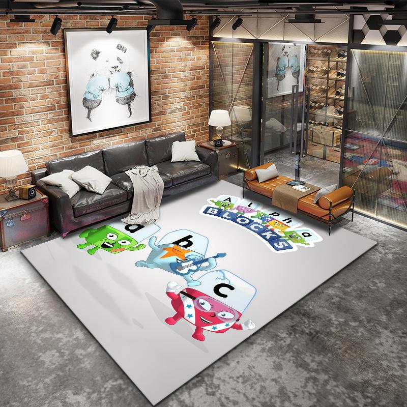 Alphablocks Carpet Rug for Living Room Bedroom Home Sofa Decoration,Kids play Nonslip Floor Mat