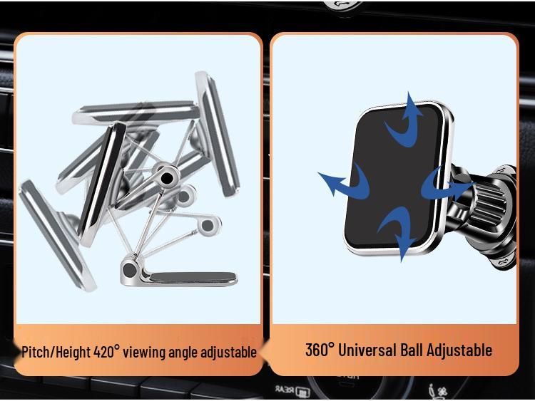 2026 Foldable Magnetic Air Vent Car Phone Holder and Dashboard Mount