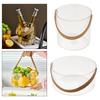 PU Leather Drink Tub Container for Picnic Pub Household Small