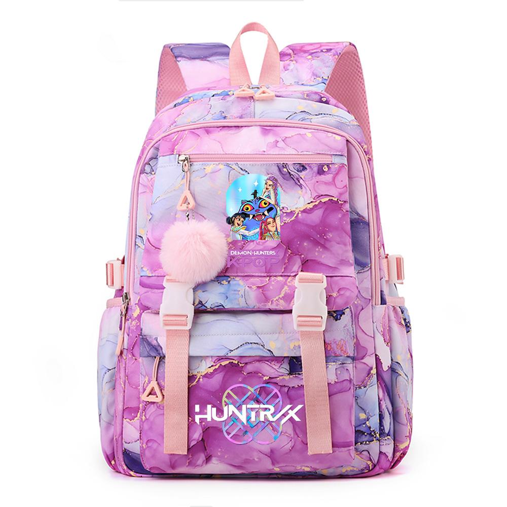 Cartoon Demon Hunters Printed Backpack Schoolbag for Teenager Student Girl Boy Bookbag Large Capacity Waterproof Travel Bag Mochila