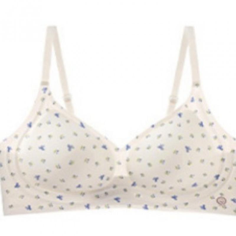 Women Seamless Breathable Cool Feeling Wireless Push Up Gathering Comfort Bra
