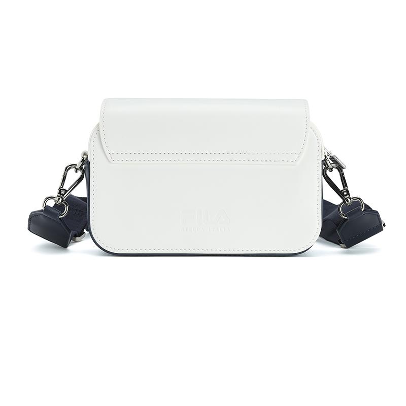 FILA Original Small Square Bag Fashion Classic Logo Simple Casual Trendy Portable Design Crossbody PU Shoulder Bag Women bags White F13W539164F-WT