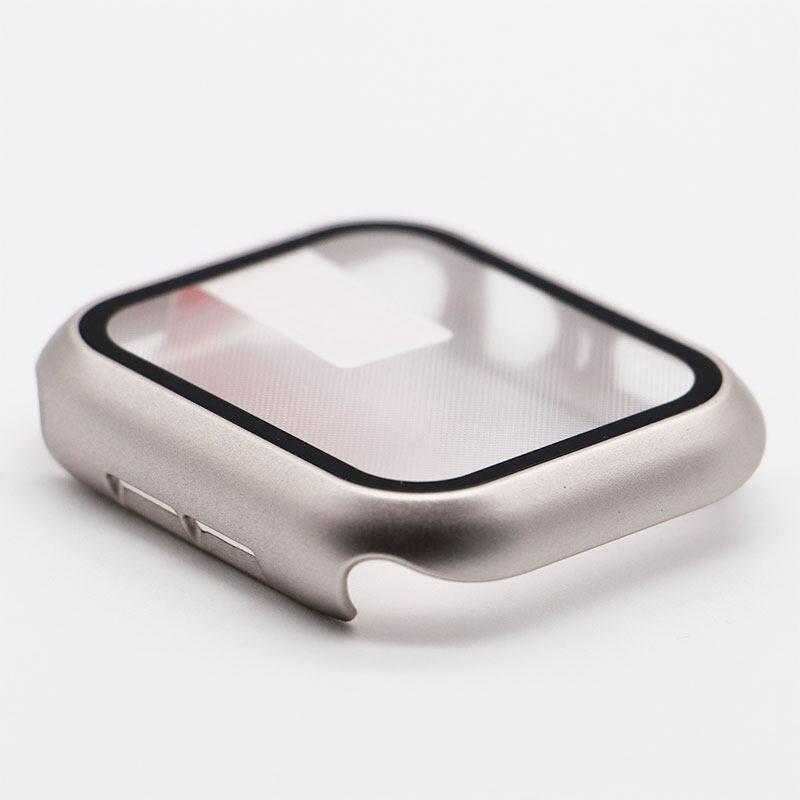 Tempered Glass+Cover PC bumper Screen Protector Case For Apple Watch Series 9 8 7 6 5 4 3 iWatch 45mm 41mm 44mm 40mm 42mm 38mm