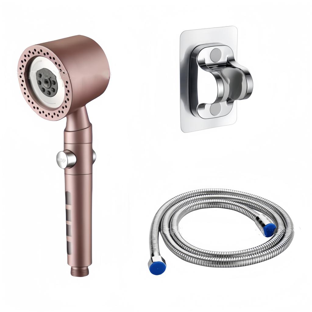 5 Spray ABS Portable Shower Head High Pressure Spa Filtered Shower Heads with Stop Button Universal Bathroom Nozzle