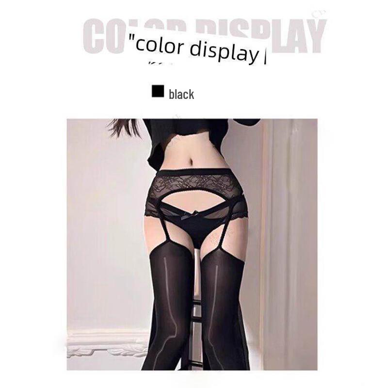 Yiershuang Women's Sexy Oil-Shine Suspender Stockings