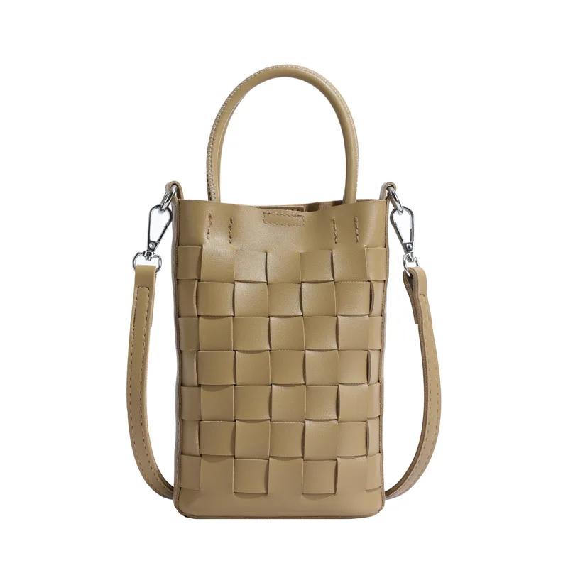 Fashionable Woven Tote Bag for Women Versatile Designer Crossbody Purse and Handbag