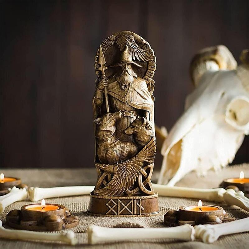 Norses God Statue Odin,Thors,Loki,Freyja Figurines Scandinavian Pantheons Ornament Table Centrepieces Home Decors