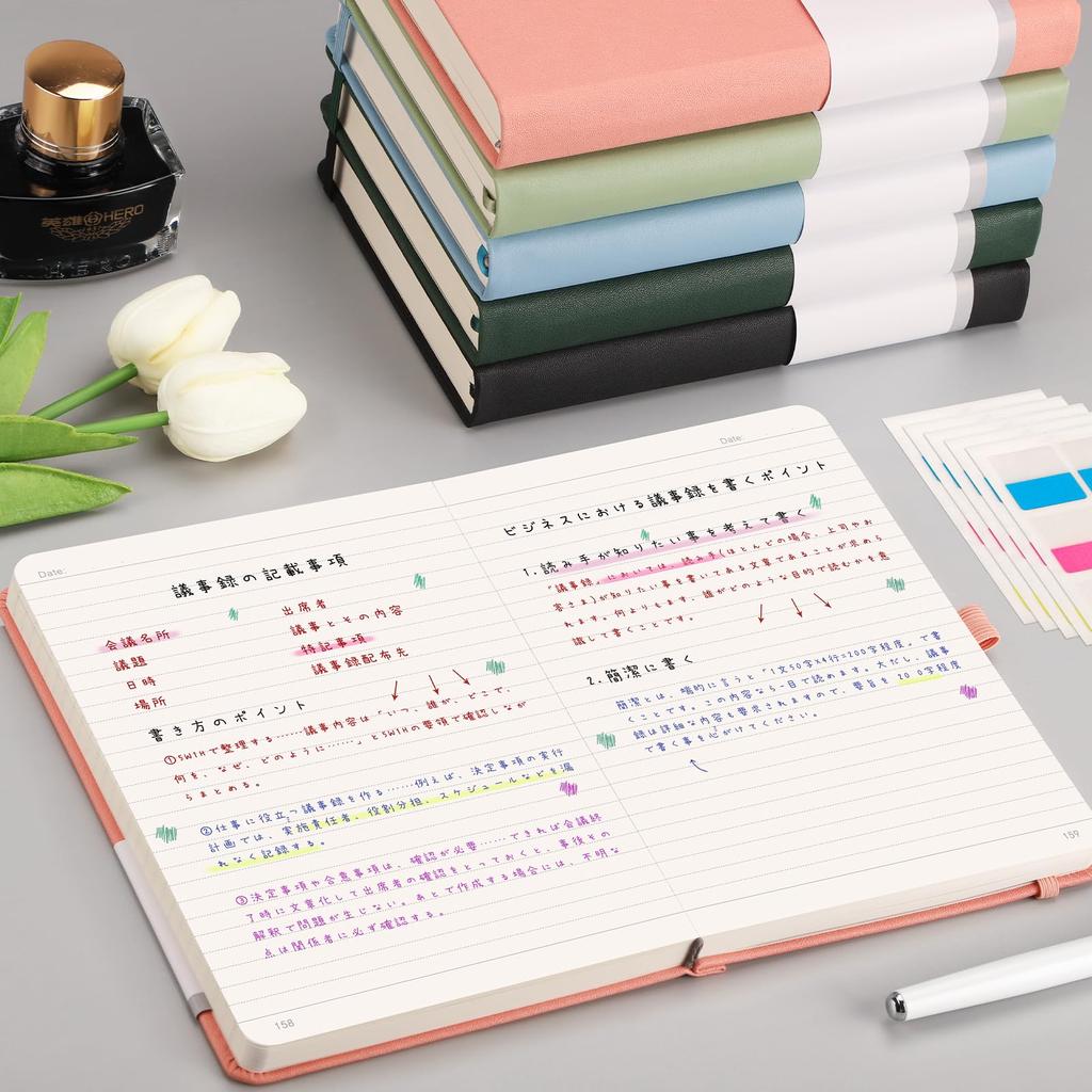 AHGXG A5 Horizontal Ruled A 160 Classic W x College Work Travel Pink Notebook, (7mm Ruled), Sheets, Notebook, Size 14.6cm 21.3cm H, Diary, Journal,