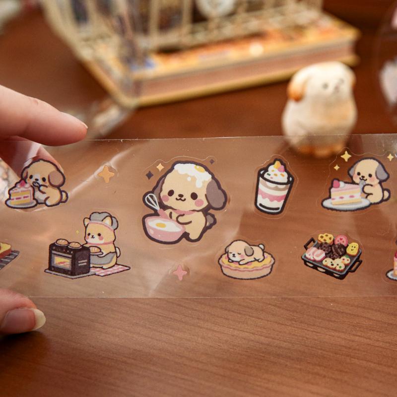 30mm * 2m Kawaii Cartoon Animal Illustration Creative Decorative Tape DIY Handmade Scrapbooking Material Aesthetics Tape