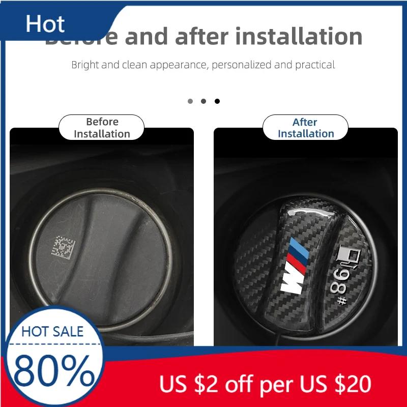 2025 Real Carbon Fiber Gas Fuel Tank Cover Oil Filler Dustproof Cap For BMW M X1 X3 X5 X6 X7 E30 E90 M3 E84 E83 F25 E91 E60
