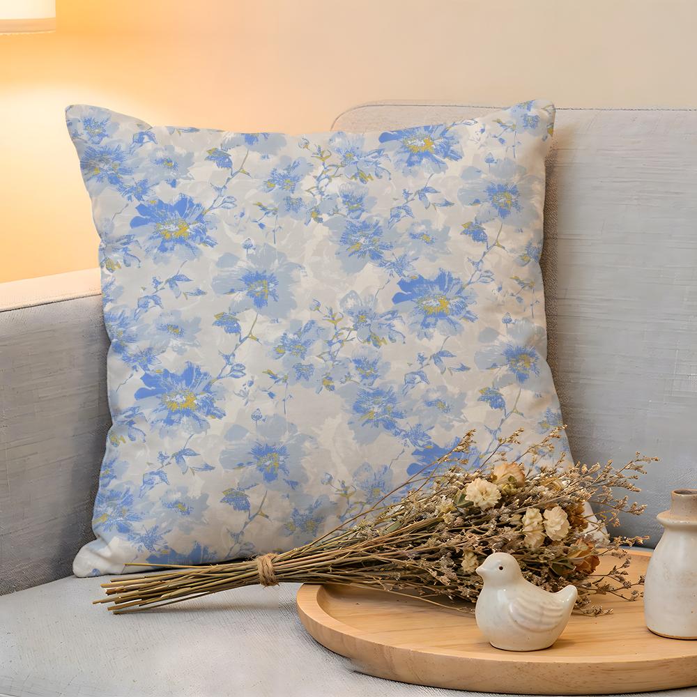 Cushion Cover Linen SkinFriendly Soft Decorative Case For Sofa Home Decor Anime Retro Prints Pillow cover