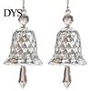 Indoor Home Hanging Decor Faux Crystal Bell Suncatcher, Glass Prism Wind Chime Ornament, Clear Garden Ornament for Trees Christmas Tree Rainbow Maker