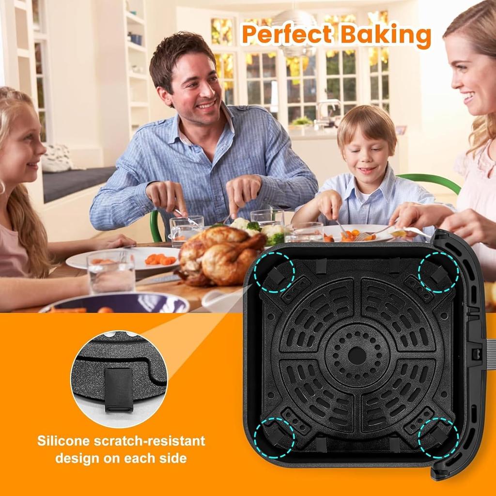 Air Fryer Grill Plate for Ninja AF181 Air Fryer Pro XL 6-in-1 6.5 QT, 8.5''×8.0'' Air Fryer Accessories Rack Tray Grill Pan Crisper Plate