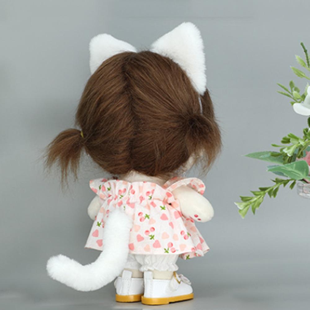 Hair Decor 20cm Plush Doll Headwear Headband Cotton Doll Animal Ear  Dolls Accessories