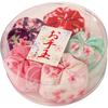 Matsumi Kogeisha Japanese-made Beanbag Set (5 Pieces) In a Round Plastic Case with Cherry Blossom Pattern (Japanese Design)