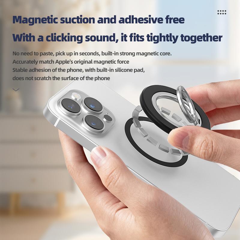 360° Magnetic Phone Ring Holder for MagSafe Kickstand Magnet Grip for iPhone 15 14 13 12 Pro Max Finger Ring Holder Stand