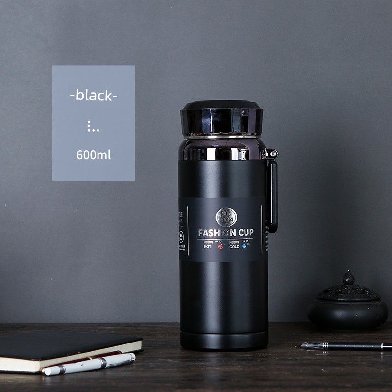 Large Capacity Vacuum Cup 304 Stainless Steel Car Travel Outdoor Short Thick Thermos Cup Men and Women Tea Cup