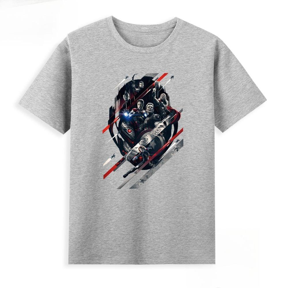 Genuine  The New Avengers Iron Man Captain America Hulk Printed T-shirt Casual Men's And Women's Short SleevesJacket