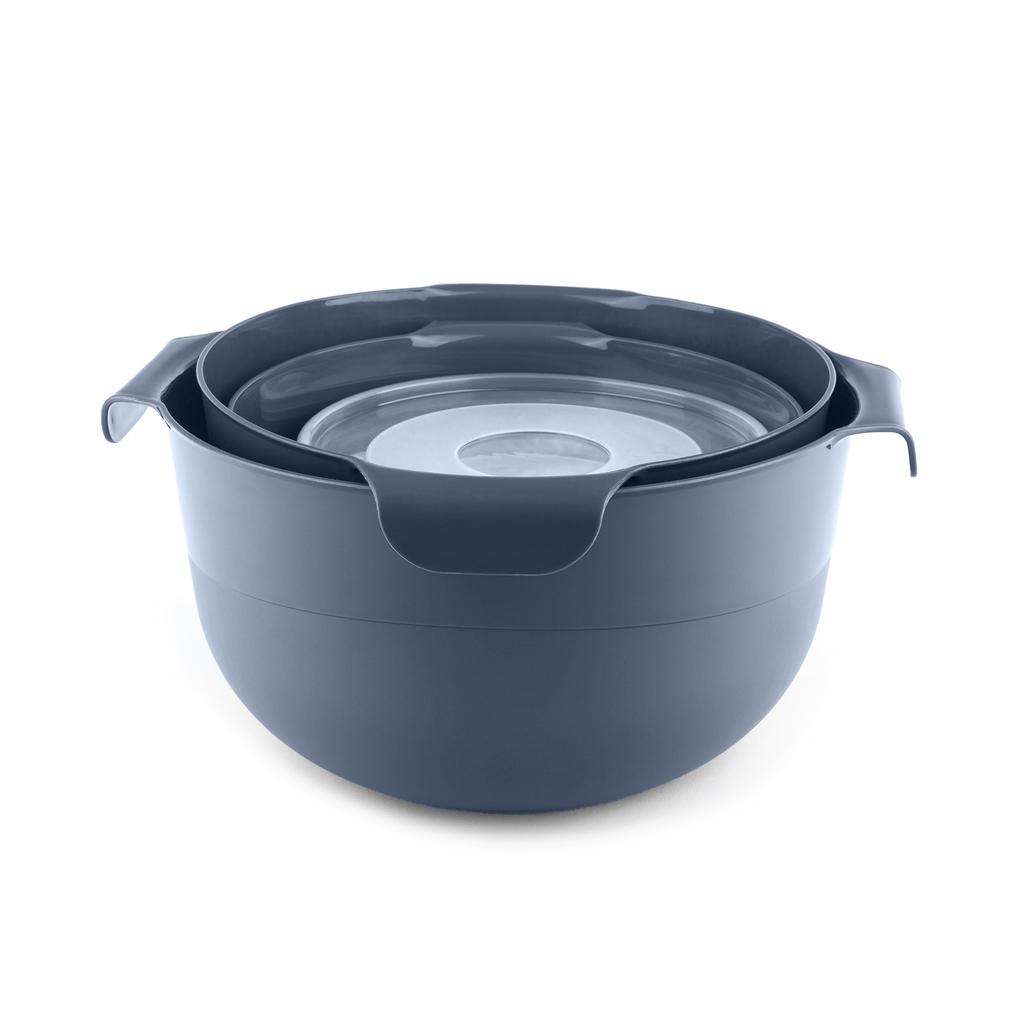 KADAX Set of 7 Kitchen Bowls + 3L Colander Plastic