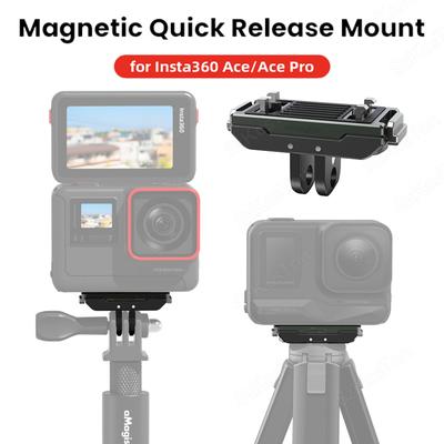 For Insta360 Ace Pro Quick Release Mount Snap-On Magnetic 2 Prong Mount And 1/4 Thread Mount for Insta360 Ace Pro / Insta360 Ace