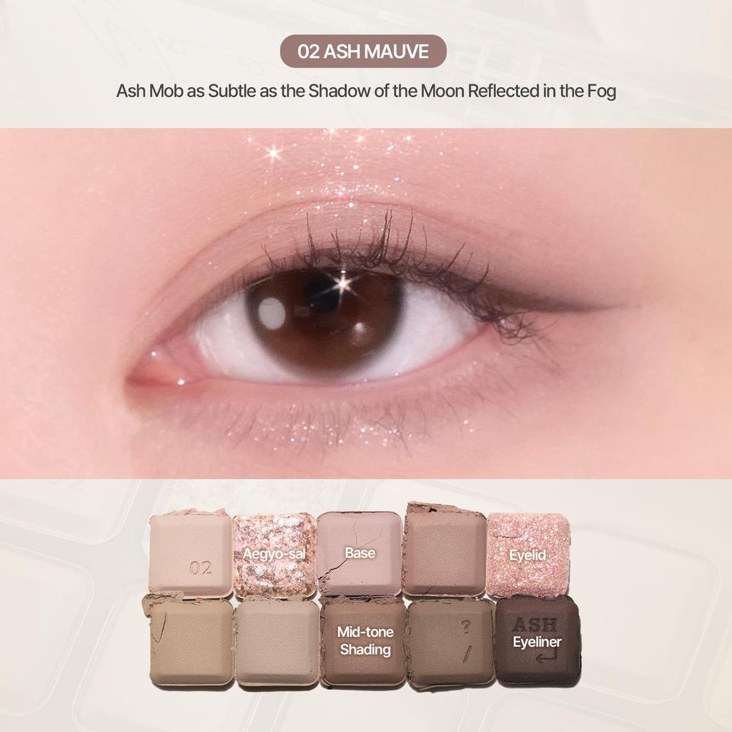 Lilybyred Mood Keyboard Lidschattenpalette Ash [Authentisch] (#02 Mauve)