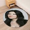 Laura Pausini Printed Round Rug Carpet Chair Rug Area Rug Entryway Doormats,for Office Chair Living Room Bedroom Kitchen Room.