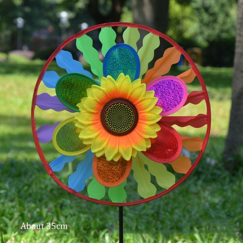 Multistyles Sunflower Windmill Garden Yard Wind Spinner  Outdoor Party Picnic Decor