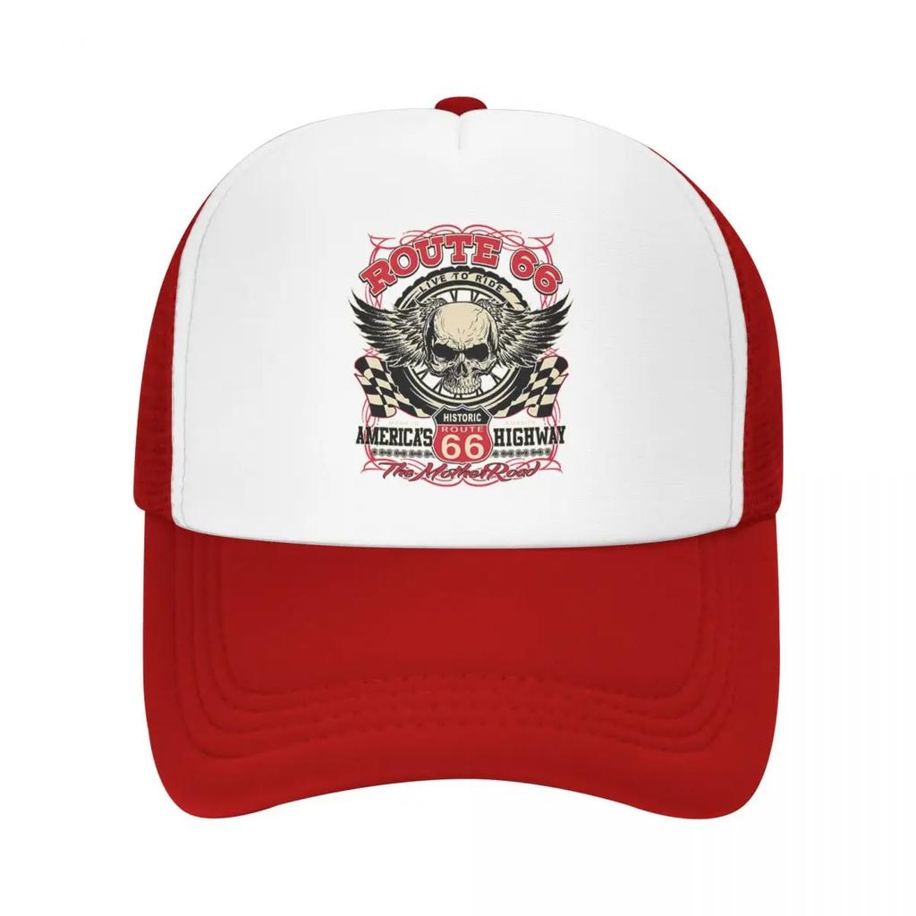 Custom Americas Highway Route Trucker Hat for Unisex Women Adjustable Adult Baseball Cap Summer Dad Hat