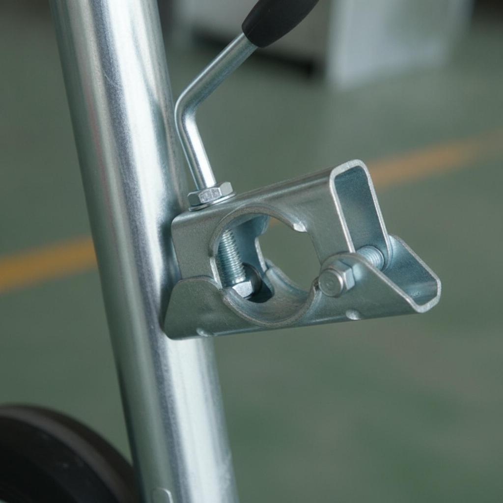 Trailer Wheel Adjustable Support with Clamp Manual for Caravaners
