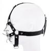 VaHppy Masken Knebel Harness Nasenhaken SM BDSM Bondage Cat Whisker Style Paar Sexspiele Spielzeug Cosplay Edelstahl + PU Erzwungenes Sabbern und Oralsex
