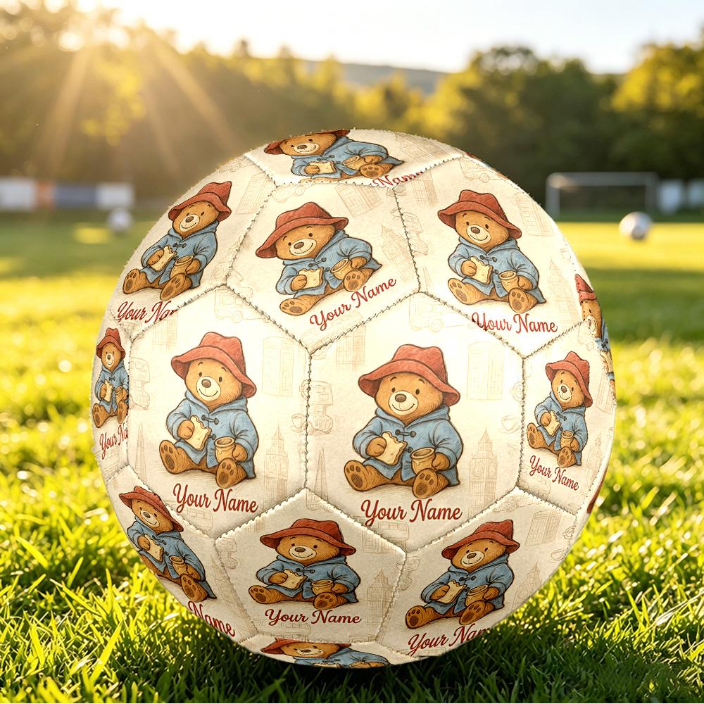 Custom Name Text Size 5 Football,Paddington Standard Training Soccer Ball