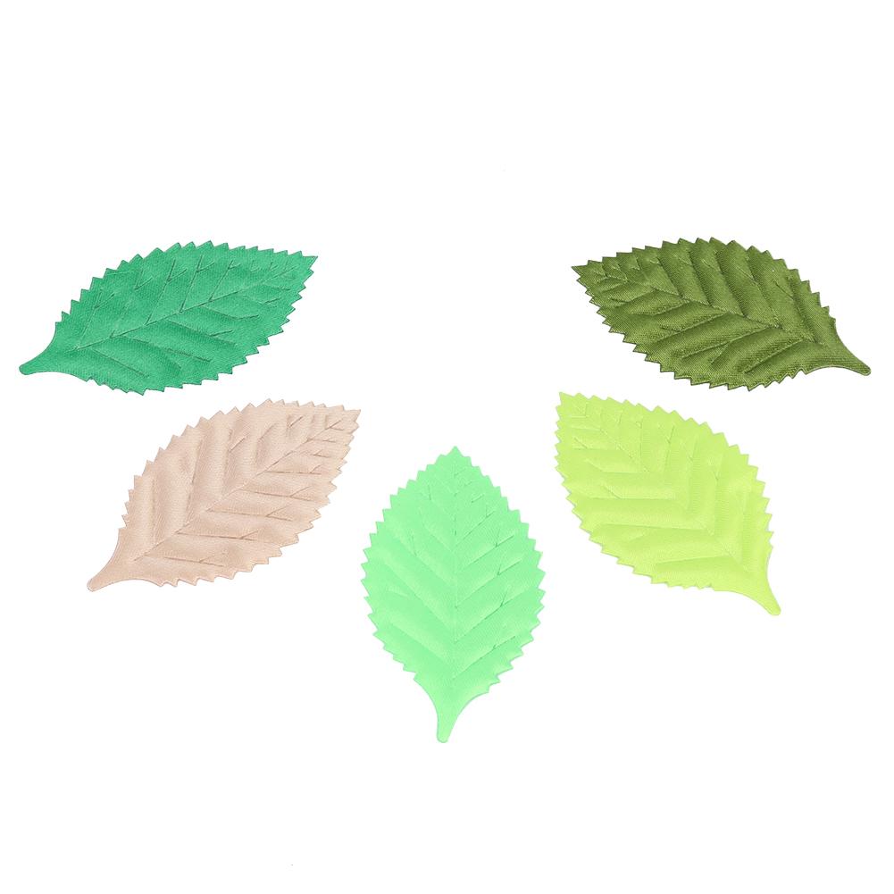 150Pcs DIY Ribbon Artificial Leaves Decor Simulation Tree Leaf Decoration Accessory for Garland