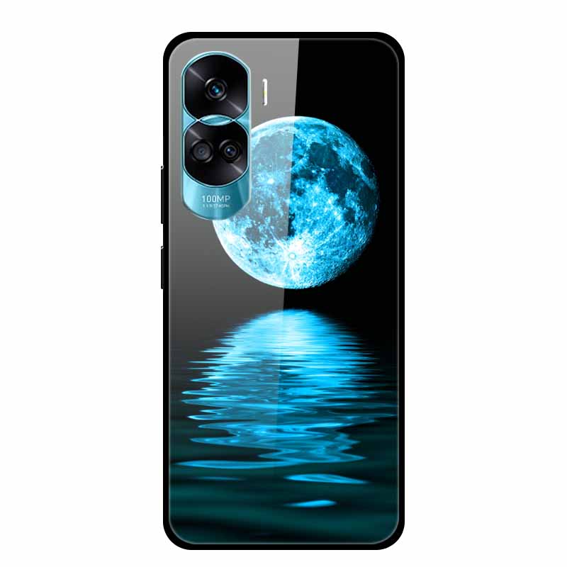 For Honor 90 Lite Case Honor90 Pro 5G Wolf Cats Tempered Glass Hard Covers for HuaWei HONOR 90 Pro 90Lite Protective Luxury Capa