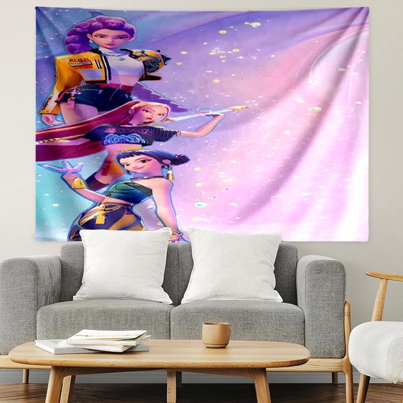 Girl Group Print Tapestry, Lightweight Wall Hanging, for Bedroom, Dorm, Living Room, Home Art Decor - Birthday Christmas Gift for Friends