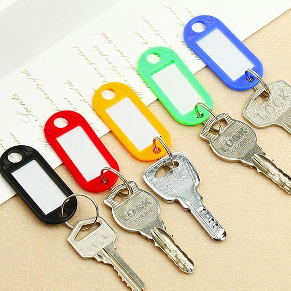 10X Label Keychain Keychain 10pcs 50.0mm X 22.0mm Blue
