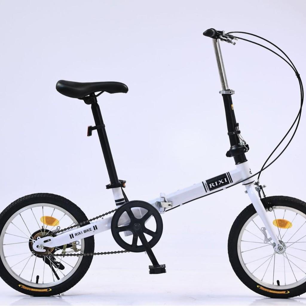 16-inch Folding Variable Speed Youth and Adult Bicycle — Single Speed Road and Mountain Bike for Outdoor Riding