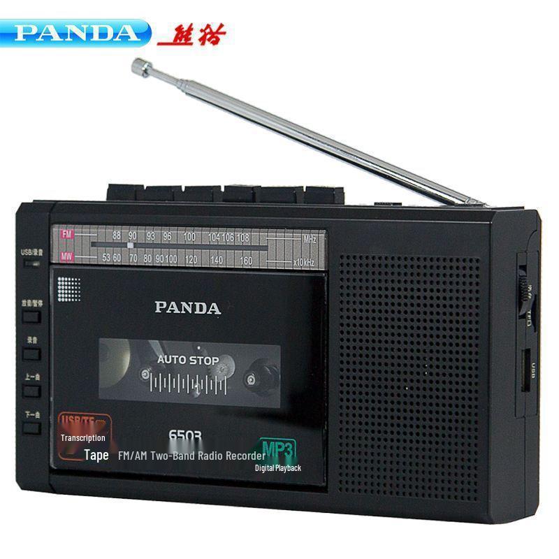 Panda 6503 Retro Cassette to MP3 Converter with USB, Radio, and Recording Playback