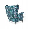 ARI PRINT Wing Chair with Footrest Scandinavian Family Furniture Leaves