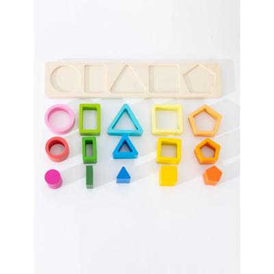5 set di giocattoli impilabili per l'ordinamento delle forme geometriche, giocattoli di abbinamento per il riconoscimento precoce di colori e forme
