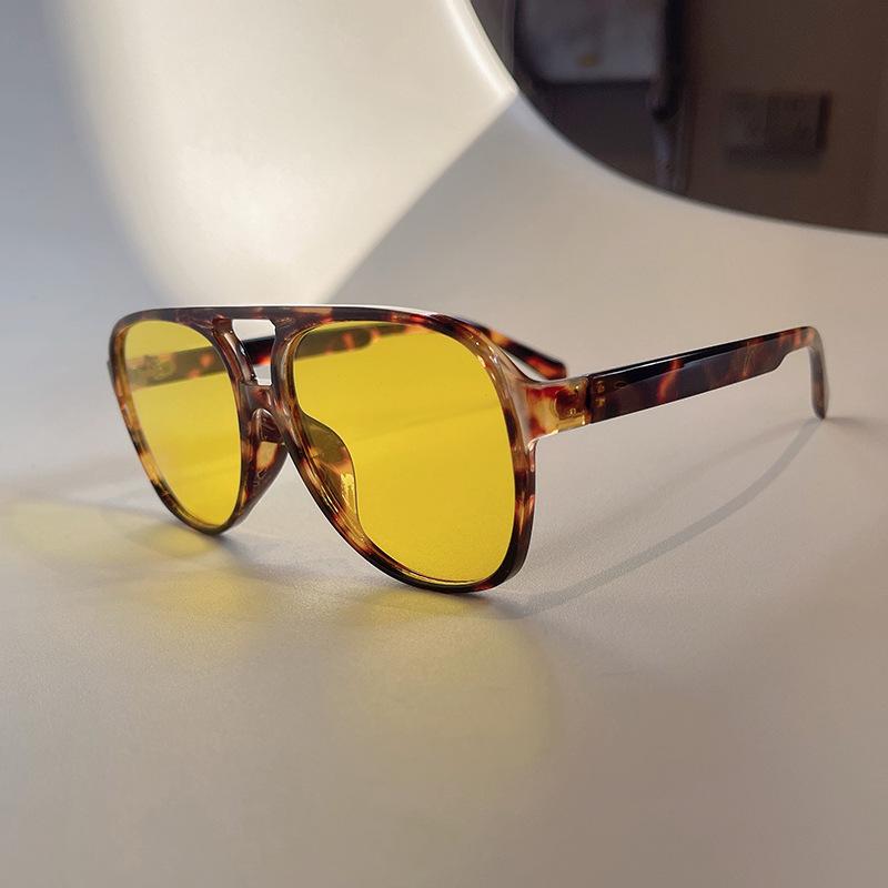 Pilot Shape Sunglasses Women Double Bridge Anti-reflective Women Sun Glasses Driving Fishing Men Glasses